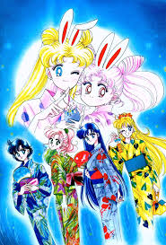 Bishoujo Senshi Sailor Moon The Girls In Summer Festival Yukata From Bishoujo Senshi Sailor Moon Original Picture Collection Vol Ii Sailor Moon Manga Sailor Moon Sailor Moon Crystal