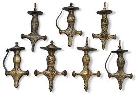 SEVEN GOLD-OVERLAID SWORD (TULWAR ...