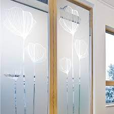 sticker fenetre et baie vitree coquelicot paroi de douche sticker fenetre verre design