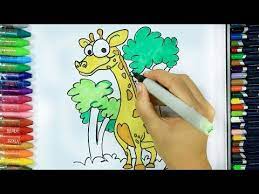 الرسم والتلوين للأطفال كيفية رسم فستان زرافة الرسم للأطفال الأطفال ألوان الفيديو youtube