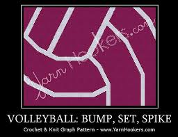 Volleyball Bump Set Spike Chart Pattern By Yarnhookers