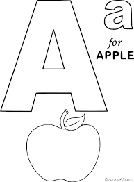 Let the child decide what color would look better with this or that picture and it will definitely develop the aesthetic taste in future. A For Apple Coloring Page Coloringall