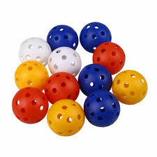 9cm Diameter Plastic Ball Golf Tennis Floorball Practice Training Balls Wiffle Airflow Baby Toy Batting Baseball Hockey Catching Juggling Hobbies Toys Toys Games On Carousell
