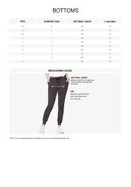 Garage Garage Jeans Size Chart