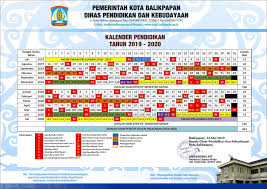 Kalender Pendidikan Tahun Ajaran 2019 2020 Balikpapan Provinsi Kalimantan Timur Kurikulum Pelajaran Pendidikan Belajar Kalender