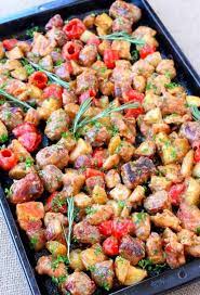 Ingredients 3 large chicken breast, cubed into 1 1/2 inch cubes. Sheet Pan Chicken Murphy Easy Chicken Veggie Dinner Mantitlement