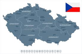 Embora o país seja pequeno, ele abriga atrações e cidades muito. Mapa De Republica Checa Ilustracao Detalhada Do Vetor Do Vintage Ilustracao Stock Ilustracao De Praga Cidade 108887822