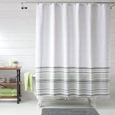 Gray stripe yarn dyed tassel fringe woven cotton shower curtain. Turkish Stripe Mint Polyester Cotton Shower Curtain Better Homes Gardens 72 X72 1 Each Walmart Com Walmart Com