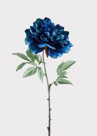 Large Artificial Peony Flower in Peacock Blue - 34.5" – Afloral