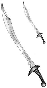 Twin Dual Scimitar Blade Weapon Concept Art Dual Swords Sword Drawing