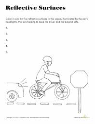 Reflected Surfaces Worksheet Education Com Physical Science Activities First Grade Science Science Classroom