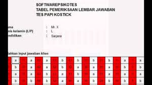 Penjelasan singkat mengenai papi kostick dan contoh penerapan, 2. 08563152632 Alat Tes Psikologi Skoring Tes Psikologi Otomatis Youtube