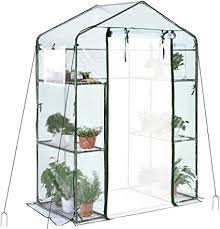Outdoor portable greenhouse mini walk in 3 tiers 12 shelves stands small shelving green house for herb and flower. Quictent Greenhouse Mini Walkable 3 Tier 6 Shelves 102lbs Max Weight Capacity Portable Plastic Garden Outdoor Green House 58 X29 X195 Amazon De Garden