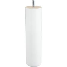 Pied de lit / sommier carré fixe hêtre brut blanc / beige / naturels, 25 cm. Pied Lit Sommier Cylindrique Fixe H 25 Cm Hetre Laque Blanc Leroy Merlin