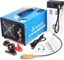 TOAUTO A1 PCP Air Compressor,4500Psi 30Mpa, Water/Oil-Free, One Button  Start, Bursting disc, Powered by Car 12V DC or Home 110V AC with Adapter  HPA ...