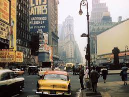 New York City Manhattan 47th Street Times Square C1950s Etsy In 2021 Vintage New York Street Scenes Historical Photos