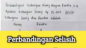 Jika selisih tahu bulat dengan pisang goreng adalah 24, maka : Matematika Kelas 7 Perbandingan Cara Menyelesaikan Soal Perbandingan Selisih Uang Youtube