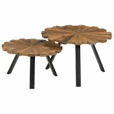 They are pretty elegant the. Solid Reclaimed Wood Coffee Tables Set Living Room Furniture Round Rustic Side 7444841574529 Ebay