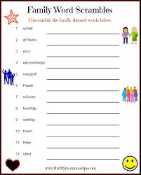 These games will add some spooky fun to your celebrations. Family Puzzle Word Game Printable Thrifty Mommas Tips