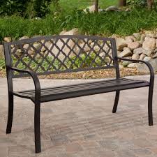 4 Ft Metal Garden Bench Bronze Highlights Over Antique Black Finish Metal Garden Benches Curved Outdoor Benches Metal Garden Furniture