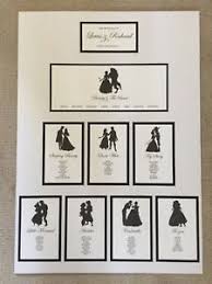 Details About Disney Wedding Table Plan Seating Chart Silhouette Theme Personalised A2 Plan