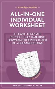 The Ultimate All In One Genealogy Worksheet Family Tree