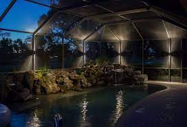 Pool Cage Lighting Hi Friendlies All Of Us At Venice Lighting Company Are Very Excited About Pool Enclosure Lighting Lanai Lighting Screen Enclosure Lighting
