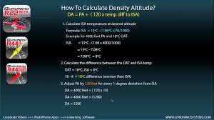 How To Calculate Density Altitude Plus Comparison With Flight Computer Values