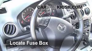 Pull off fuse box cover. Interior Fuse Box Location 2003 2008 Mazda 6 2006 Mazda 6 I 2 3l 4 Cyl Sedan 4 Door