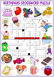 Many theme such as animal, family, circus, winter, and many more are ready. Birthdays Esl Printable Crossword Puzzle Worksheet For Kids