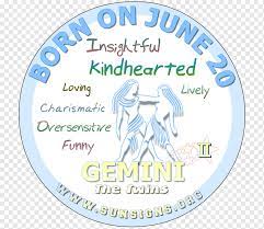 You are charismatic and charming, and an important part of your success is an ability to deal with people on a personal level. Astrological Sign Birthday 20 June Cancer Zodiac June Birthday Blue Text Label Png Pngwing
