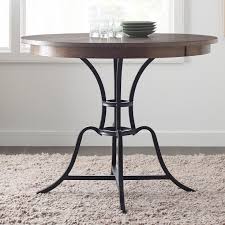 Kincaid Furniture The Nook 44 Round Solid Wood Counter Height Table With Rustic Metal Base Wayside Furniture Pub Tables