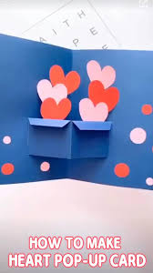 Intended for children of 5 years and above. Way To Make Heart Pop Up Card In Less Than 10 Minutes Video In 2021 Heart Pop Up Card Diy Pop Up Cards Cards Diy Easy