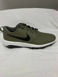 Nike Roshe G Tour Golf Shoes Men S Sz 10 5 Olive With Black Spikes Ar5580 200 In 2020 Golf Shoes Mens White Golf Shoes Black Golf Shoes