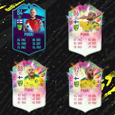 Due le sfide da completare. Summer Heat Upgradeable Teemu Pukki Based Off His August Potm Card Fifa