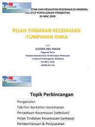 Memaklumkan kepada ketua pegawai insiden (kpi). Pelan Tindakan Kecemasan