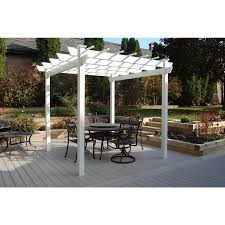 Home exterior pergola canopy for your terrace fascinating curtains top lowes pergola and white cushions sofa seat with rectangle table metal design also area rugs lowes canopy. Pergolas At Lowes Com