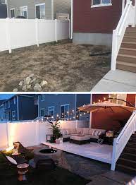 Backyard Transformation Before After Small Backyard Design Patio Design Backyard Decor