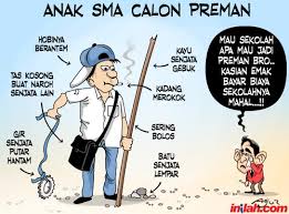 Siapa tahu, dengan menertawakan penderitaannya, ia bisa. Belajar Tawuran Sejak Sd Sebuah Catatan