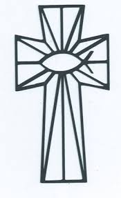 Stained Glass Cross With Fish Center Silhouette By Hilemanhouse 1 99 Stain Glass Cross Stained Glass Quilt Stained Glass