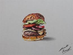 Download 4,566 drawings food stock illustrations, vectors & clipart for free or amazingly low rates! 100 Realistic Colored Pencil Drawings By Marcello Barenghi Hamburger Drawing Color Pencil Drawing Realistic Drawings