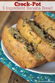 Crock Pot 5 Ingredient Banana Bread Recipe Recipe Banana Bread Recipes Slow Cooker Bread Crockpot Banana Bread