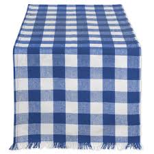 Maybe you would like to learn more about one of these? 72 Navy Blue And White Checkered Rectangular Table Runner With Fringes Walmart Com Walmart Com