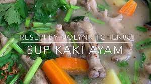 Warna hitam bukan hanya di bagian. Resepi Sup Kaki Ayam Sedap Youtube
