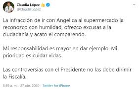 La alcaldesa de bogotá, la capital de colombia, claudia lópez, informó este viernes que dio positivo en la prueba para detectar el coronavirus. Claudia Lopez Reconocio Su Error Al Salir De Compras Con Su Esposa