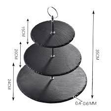 Once that dried i put the service tray back together and it was ready to be used again. Malacasa 3 Tier Cupcake Tower Stand Slate Tiered Serving Tray On Sale Overstock 31618769