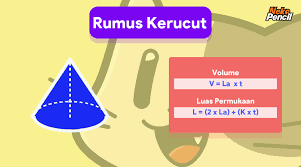 Mungkin jika didalam kehidupan nyata salah satu contoh bentuk kerucut yg bisa anda lihat secara gamblang ialah koran yg dilipat untuk digunakan membungkus. Rumus Kerucut Luas Volume Dan Contoh Soal Nekopencil