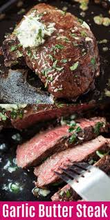 While potatoes are baking, begin heating your cast iron skillet (the focus is to sear the steak, so make sure it's hot!). Skillet Garlic Butter Steak Rasa Malaysia