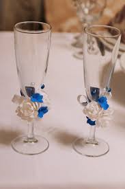 как сделать бокалы на свадьбу своими руками жених и невеста Sinyaya Svadba Stol Zheniha I Nevesty Prezidium Ukrashenie Stola Molodozhen Bokaly Zheniha I Nevesty Candle Set Glass Candle Glassware