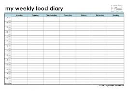 Free Printable Weekly Food Diary Food Journal Food Diary